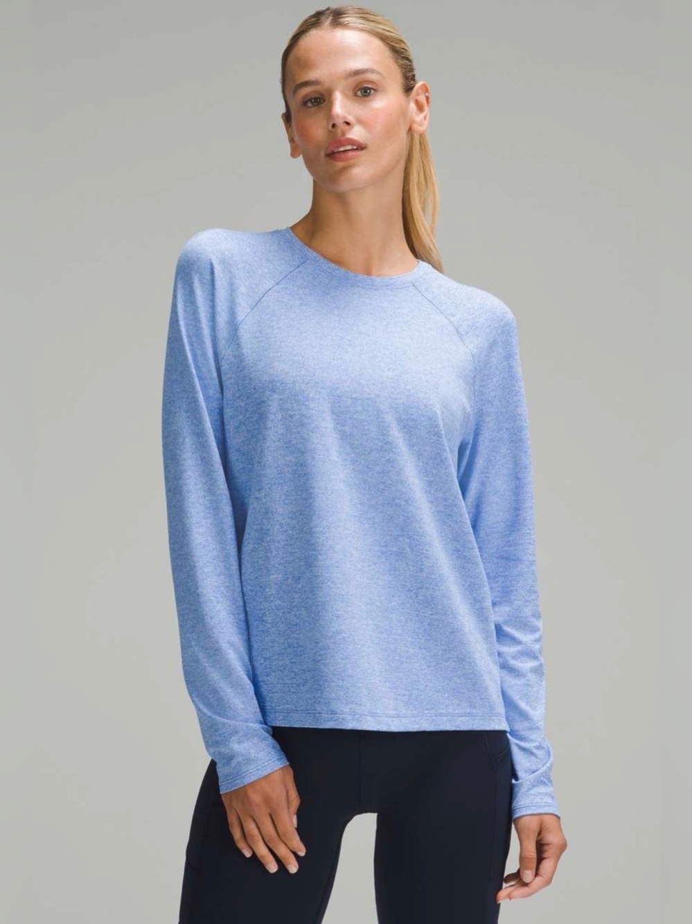 Lululemon License to Train Classic-Fit Long-Sleeve Shirt Size 10–12 Blue
